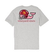 USC Trojans Men's Vineyard Vines Gray In LA Helmet Whale T-Shirt